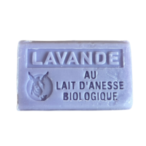 Savon lait d’ânesse bio 100g – Lavande