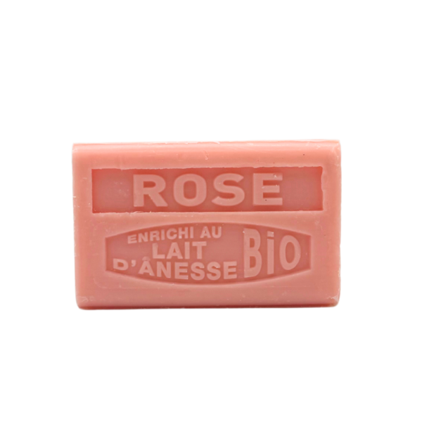 Savon lait d'ânesse bio 60g - Rose