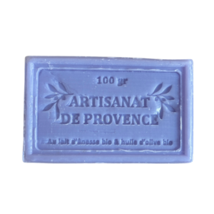 Savon lait d’ânesse bio 100g – Lavande