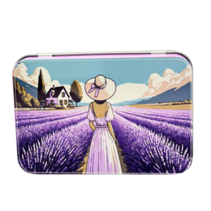 Boite à savon 125 g – Femme champs de lavande