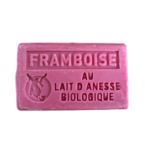 Savon lait d’ânesse bio 100g – Framboise