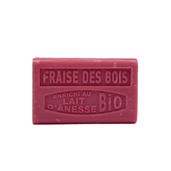 Savon lait d'ânesse bio 60g - Fraise des Bois