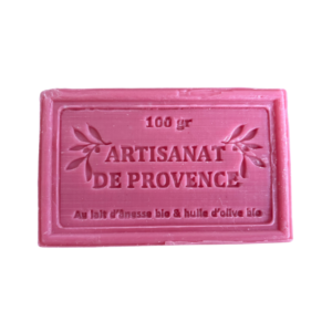 Savon lait d’ânesse bio 100g – Framboise