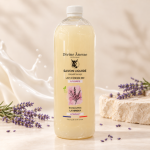 Savon liquide – Lait d’ânesse Lavande 1 L