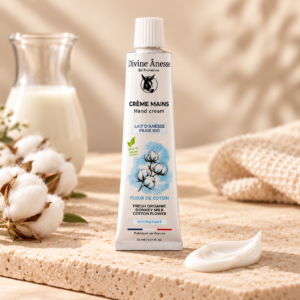 Crème mains au lait d’ânesse bio – Coton 30ml